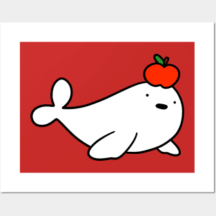 Apple Baby Harp Seal Posters and Art